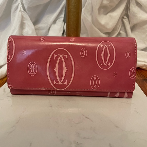 Cartier Pink Patent Leather Happy Birthday Wallet - Picture 2 of 6